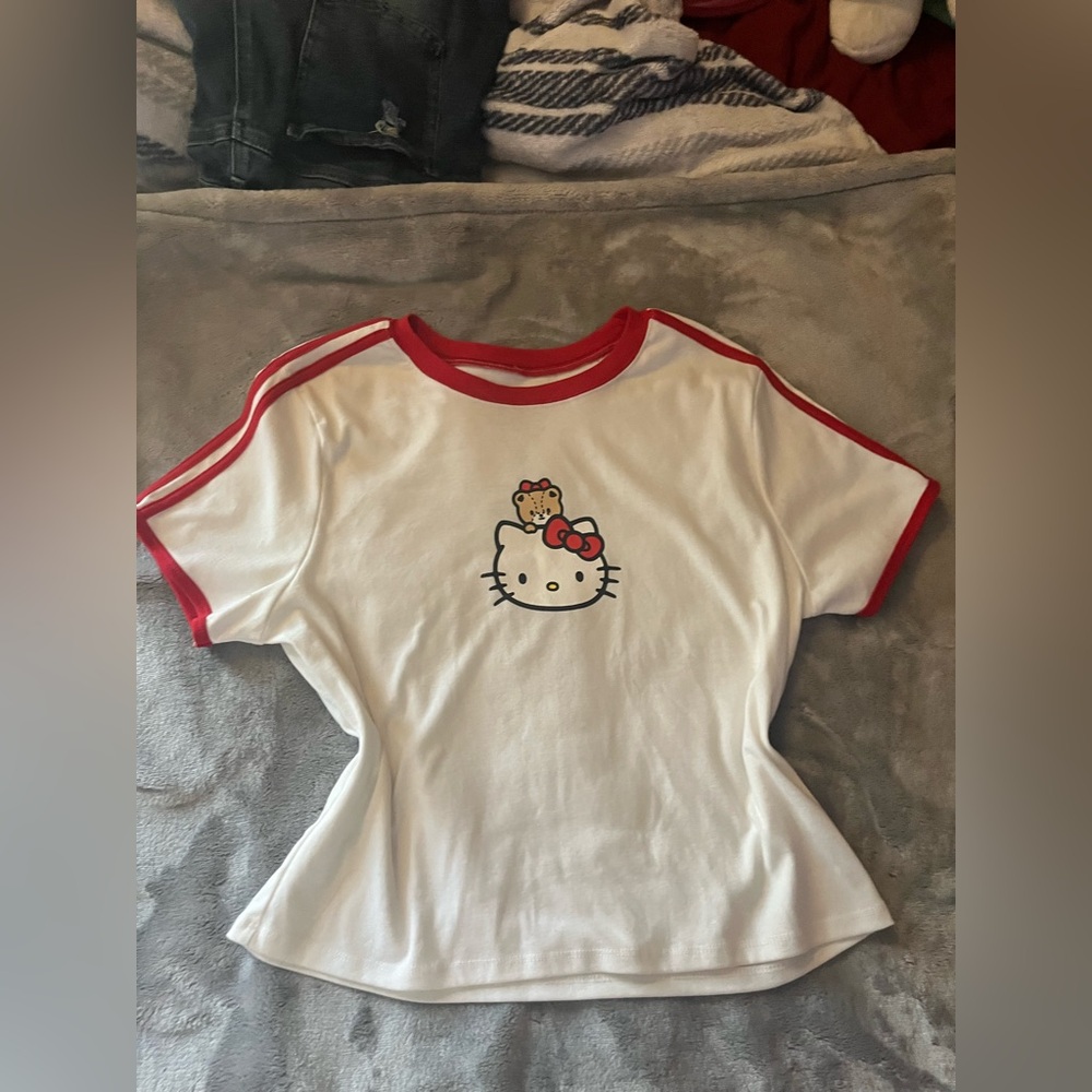Sanrio White and Red Short Sleeve Tee